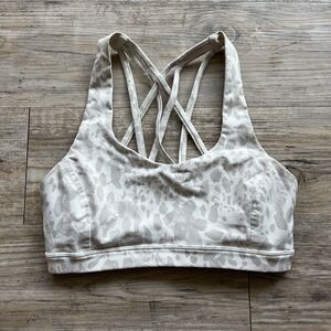 Lululemon Align Sports Bra 4 Small Cheetah Camo Antique White Multi CECW